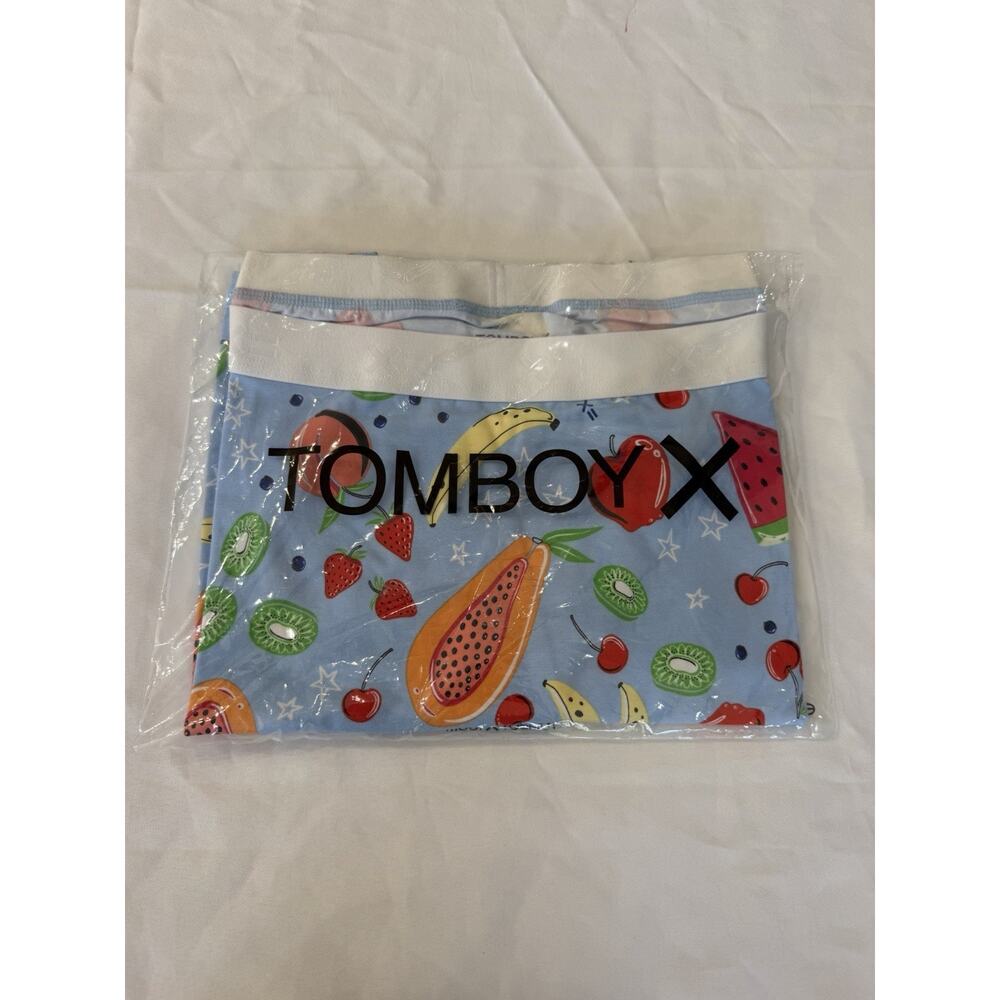 TOMBOYX Boxer Briefs 9" Panty Size Plus 3X Fruit Kiwi Papaya Cherry Print NEW